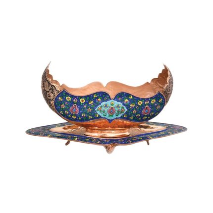 Gondola Presentation Plate Set with Hand Painting on Copper